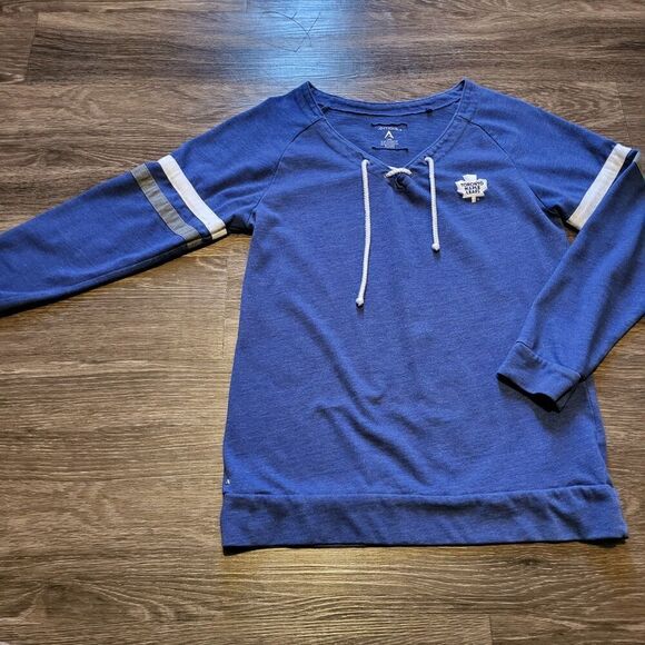 Antigua NHL Hockey Toronto Maple Leafs Jersey Style Shirt Womens Size Large - Picture 2 of 7